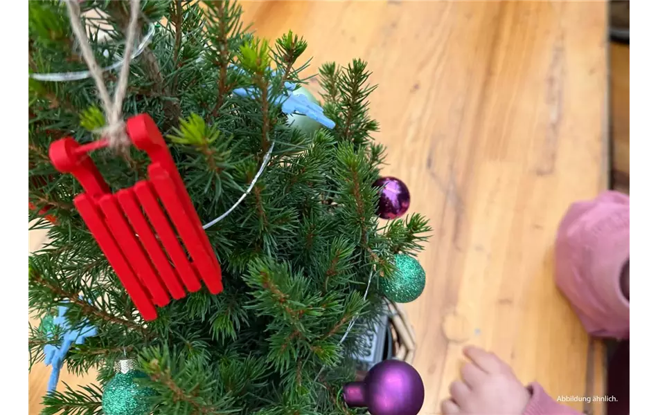 Mini-Tannenbaum dekorieren